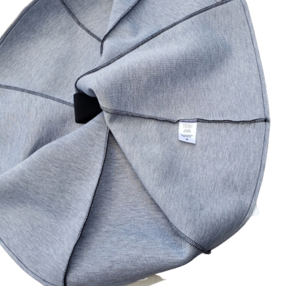 Skirt Scuba Black Stretch Skater Full Sz M TOBI - Picture 9 of 11